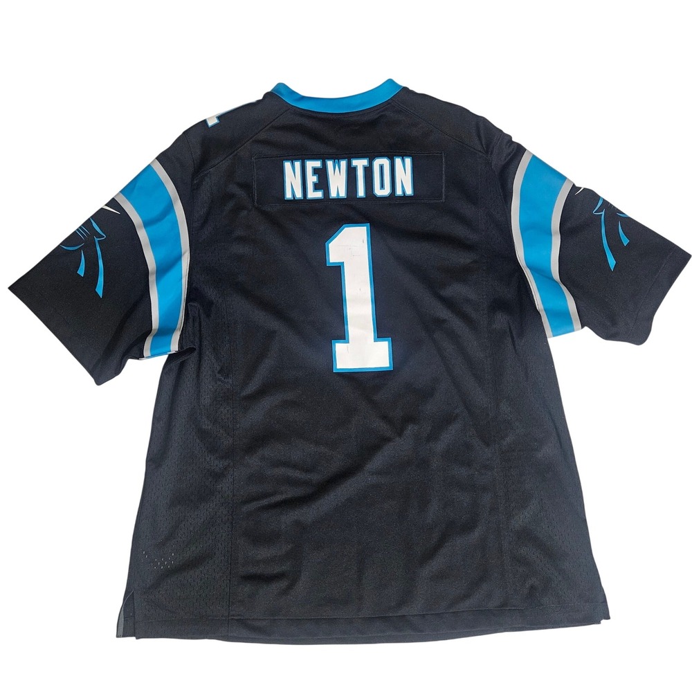 Nike Mens XXL  NFL Carolina Panthers Cam Newton 1 Jersey Black Keep Pounding